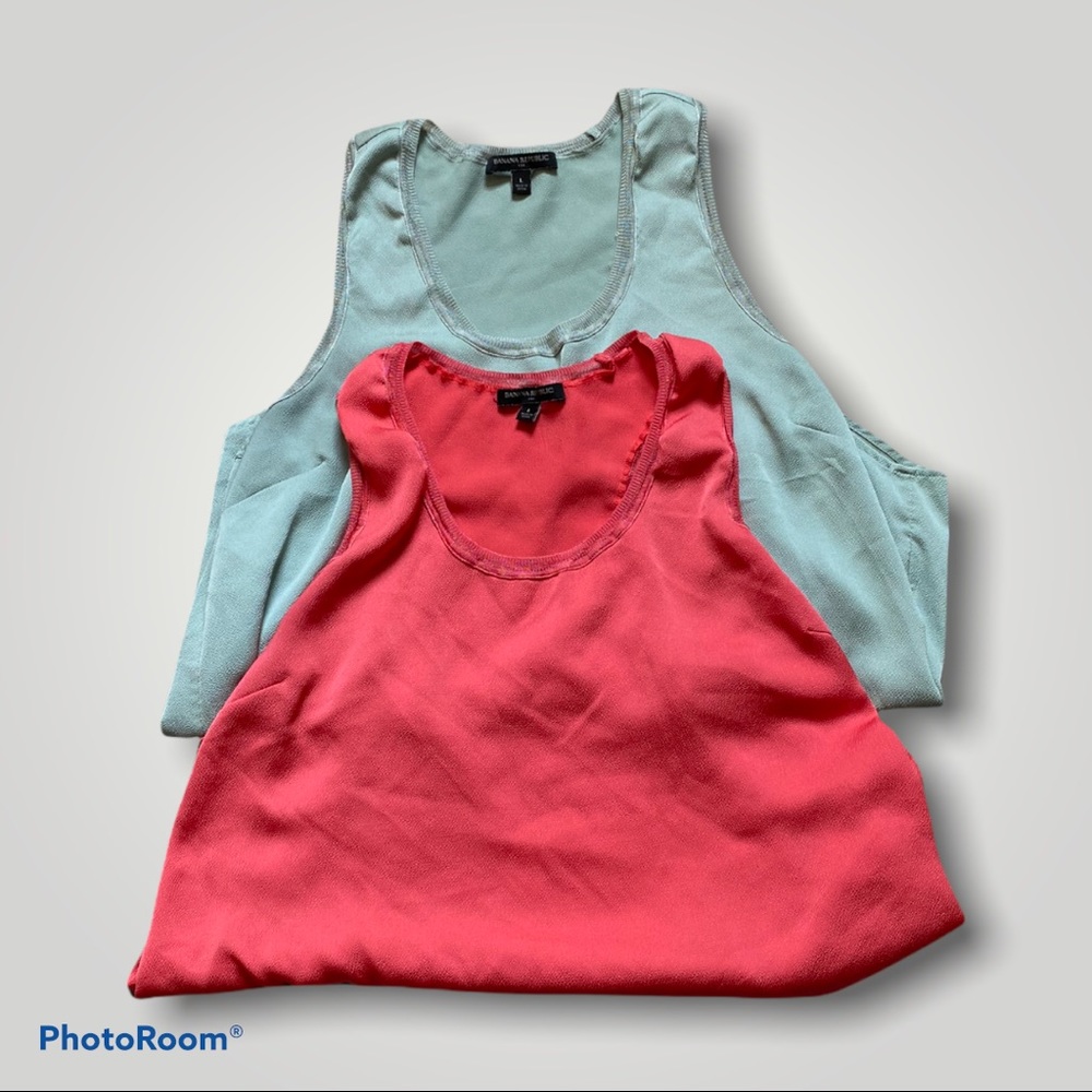 2 Large Banana Republic Racerback Tanks